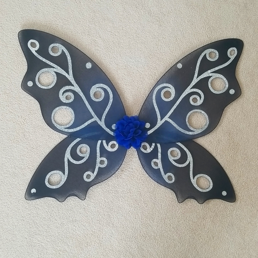 Spirit Halloween Navy Blue Fairy Wings